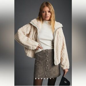Anthropologie NWT Pilcro Cable Fuzzy Jacket